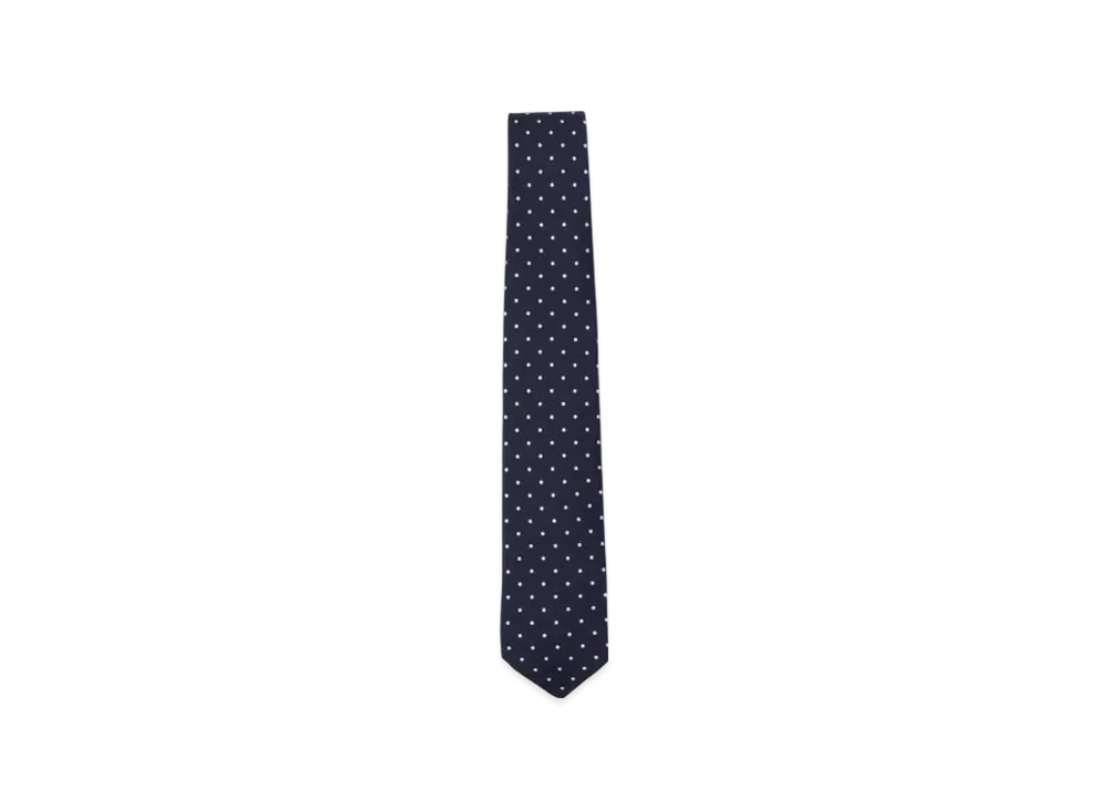 BEAMS Silk Tie Dot Print "NavyMedium"