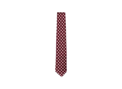 BEAMS Silk Tie Dot Print "WineBig"