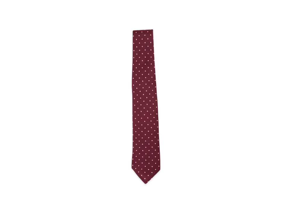 BEAMS Silk Tie Dot Print "WineMedium"