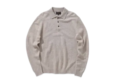 BEAMS Knit Polo 9G "Beige"