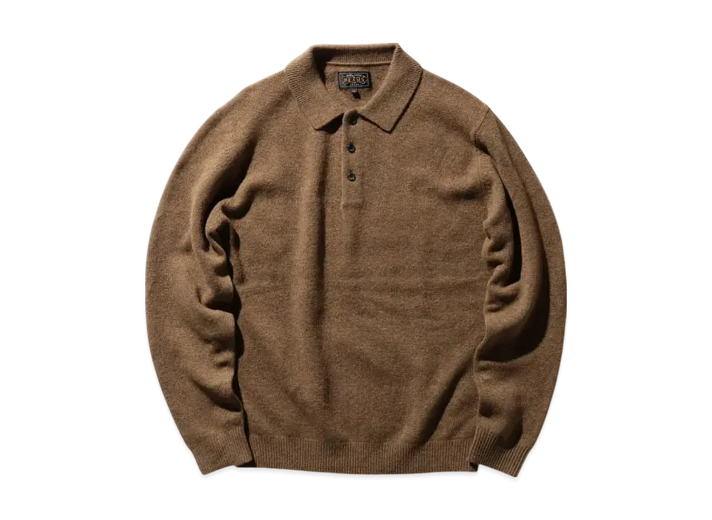 BEAMS Knit Polo 9G "Brown"