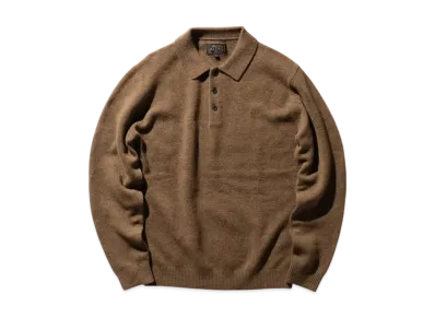 BEAMS Knit Polo 9G "Brown"