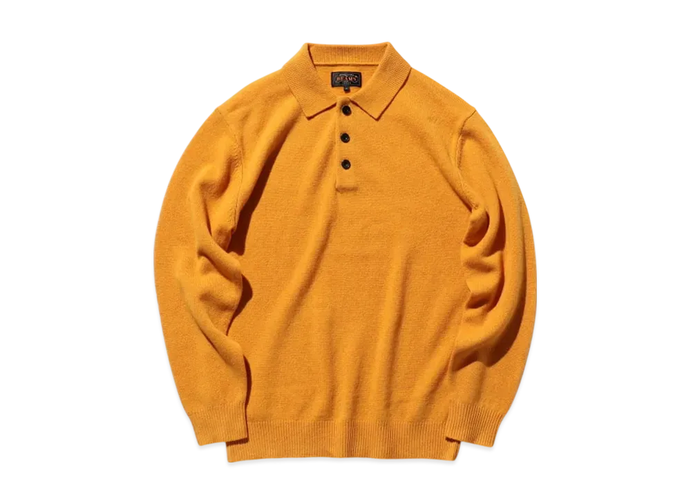 BEAMS Knit Polo 9G "Gold"