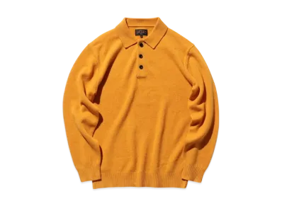 BEAMS Knit Polo 9G "Gold"