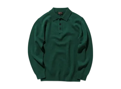 BEAMS Knit Polo 9G "BriteGreen"