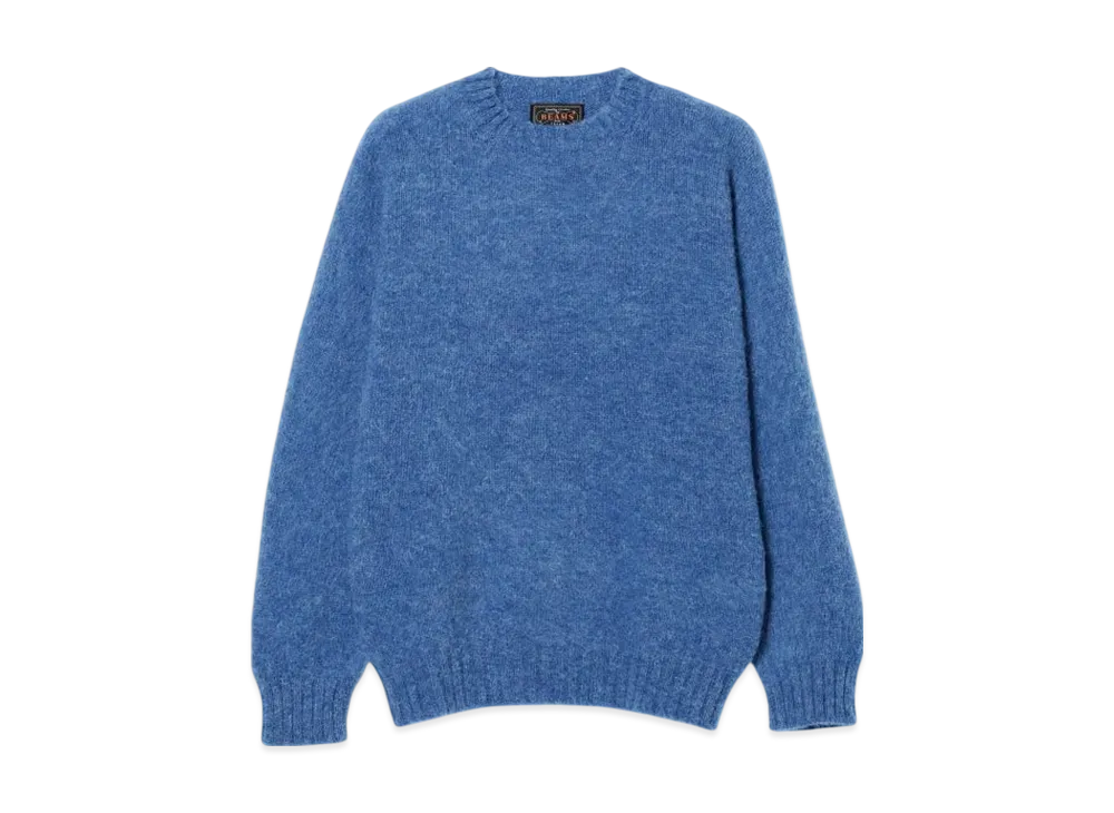 BEAMS Shetland Crew "Calybean Blue 1645"