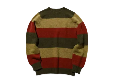 BEAMS Crew Stripe Shaggy "Green"