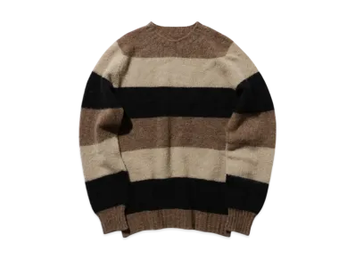 BEAMS Crew Stripe Shaggy "LightBrown"