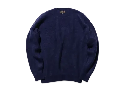 BEAMS Crew Garter Stitch 7G "Navy"