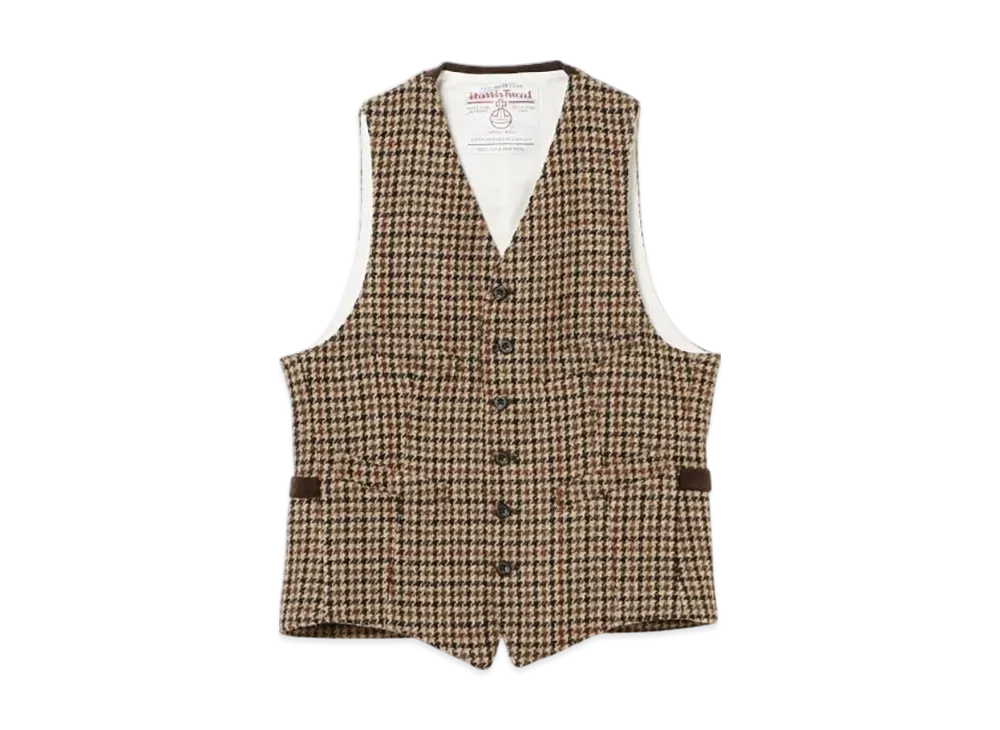 BEAMS Waistcoat Harris Tweed "GunCulb"