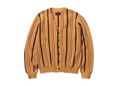 BEAMS Cardigan Stripe 12G "Orange"