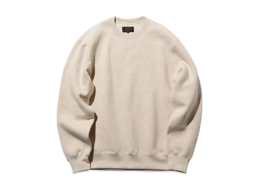 BEAMS Sweat Crew Raised Back "Oatmeal"