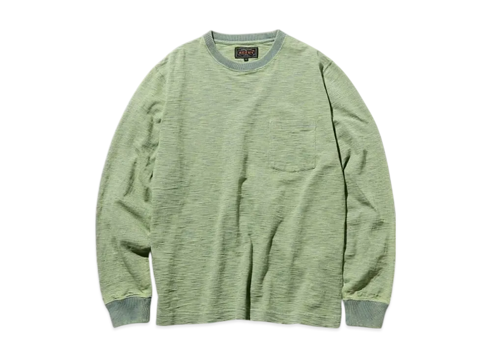 BEAMS Pocket Tee Indigo Slub Yarn "Vintage Finish"