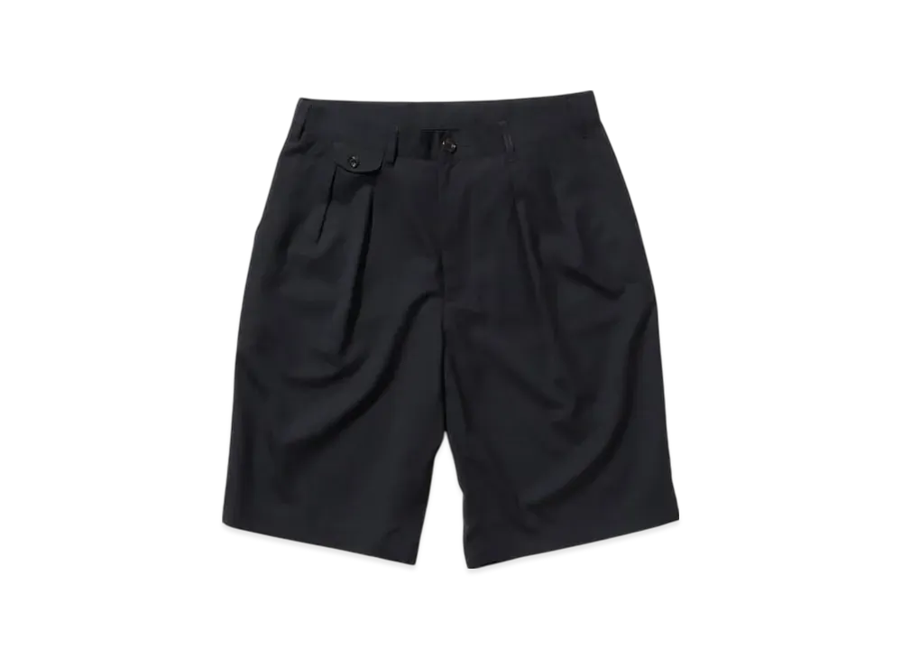 BEAMS 2 Pleats Shorts Wool Tropical "Navy"