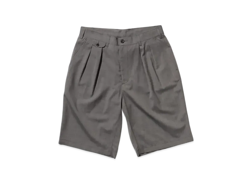 BEAMS 2 Pleats Shorts Wool Tropical "Gray"