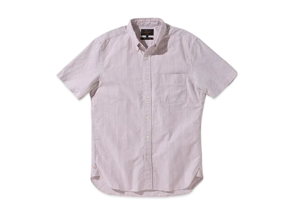 BEAMS B.D. Short Sleeve Candy Stripe "Wine"