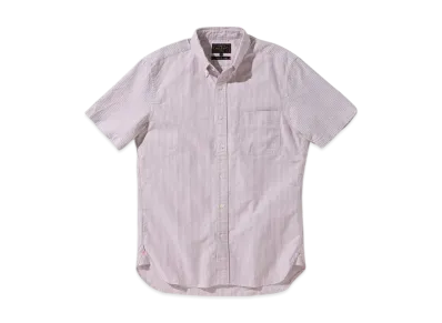 BEAMS B.D. Short Sleeve Candy Stripe "Wine"