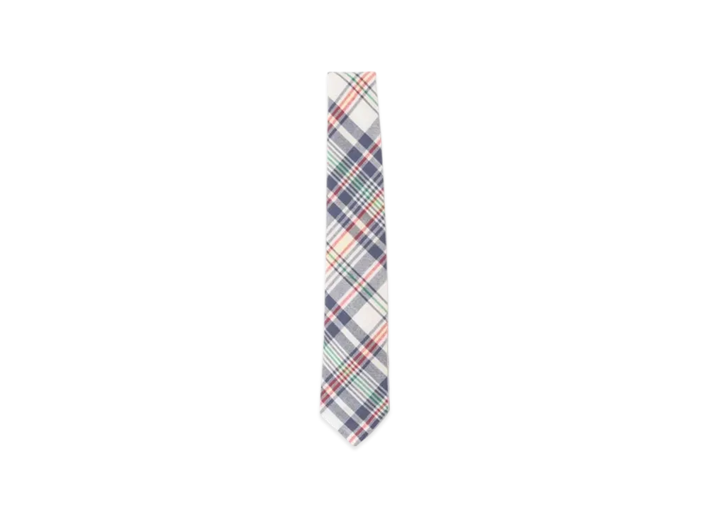 BEAMS Madras Check Tie "Blue"