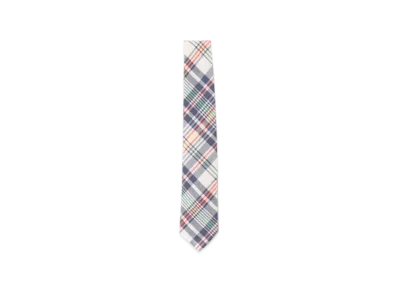 BEAMS Madras Check Tie "Blue"