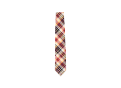 BEAMS Madras Check Tie "Red"