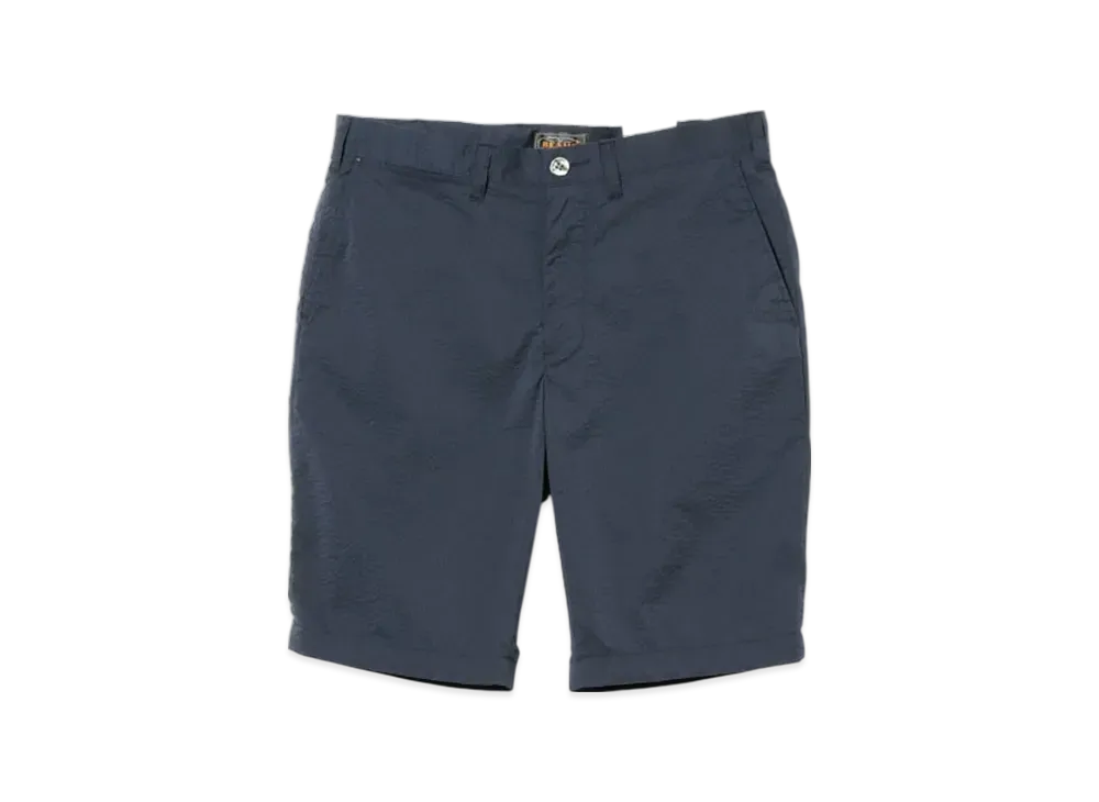 BEAMS IVY Shorts Coolmax Seersucker "Navy"