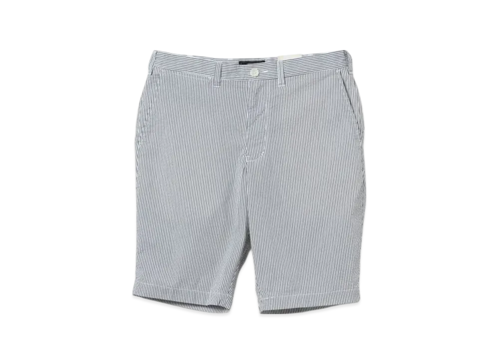 BEAMS IVY Shorts Coolmax Seersucker "Blue/White"