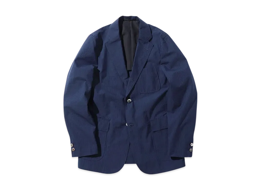 BEAMS 3B Jacket Seersucker "Navy"