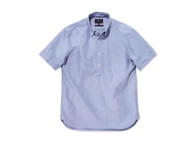 BEAMS B.D. Pullover Short Sleeve American Oxford "Blue"