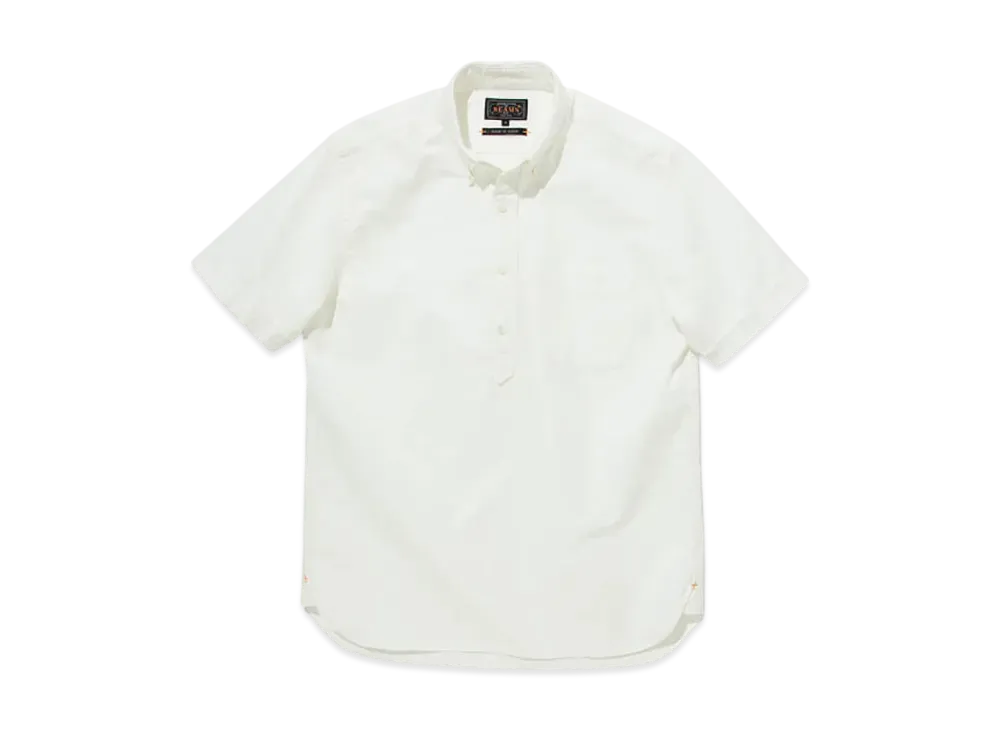 BEAMS B.D. Pullover Short Sleeve American Oxford "White"