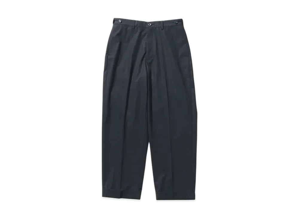 BEAMS IVY Trousers Wide High Density Cotton "Navy"