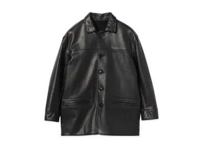 BEAMS Car Coat Leather "Black"