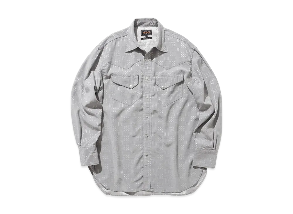 BEAMS Western Shirt Jacquard "Gray"