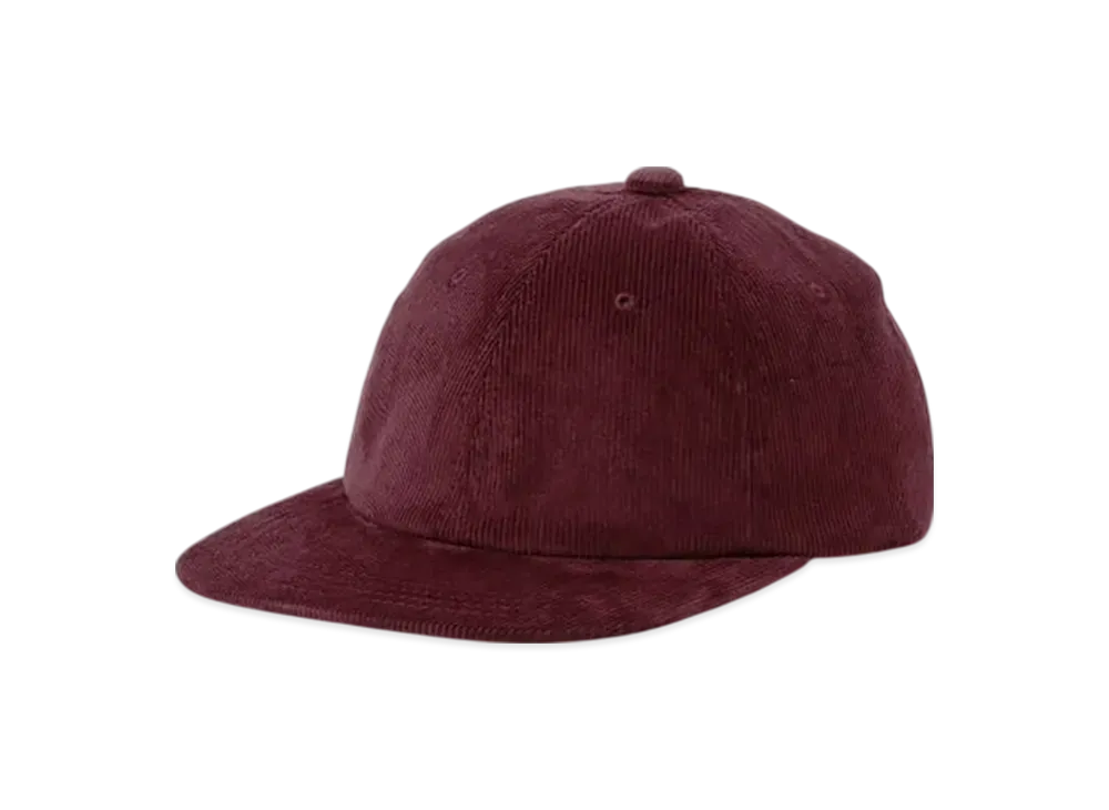 BEAMS 6 Panel Regimental Strap Corduroy "Burgundy"