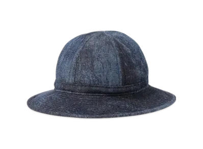 BEAMS MIL Hat Denim Discharge Print "Indigo"