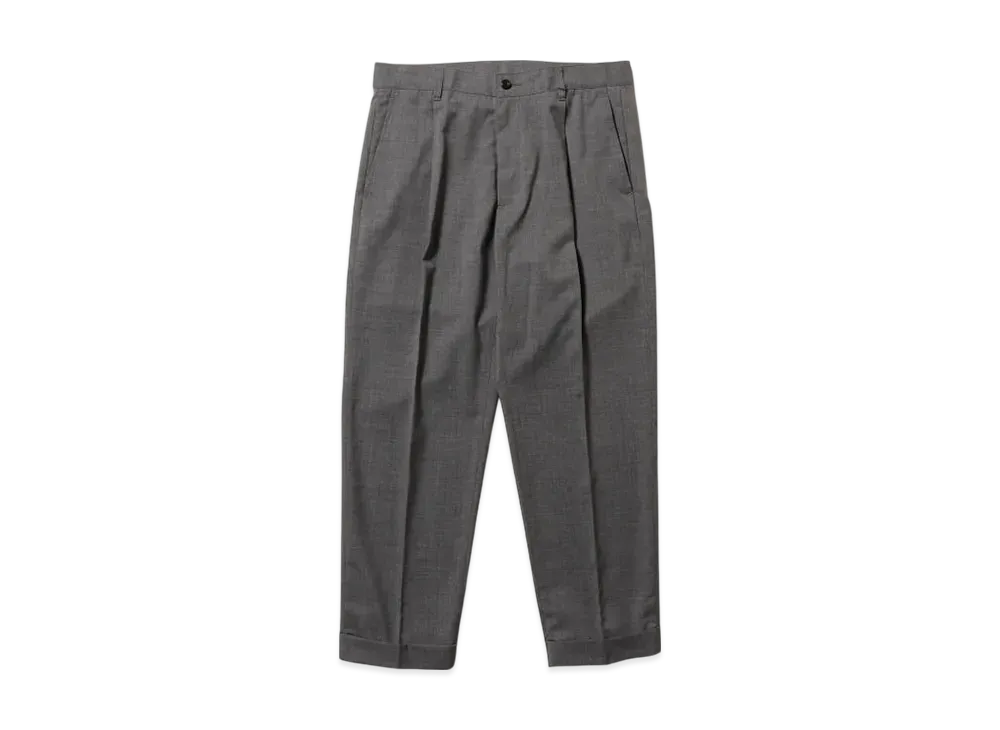 BEAMS 1 Pleat Combat Wool Tropical "Gray"