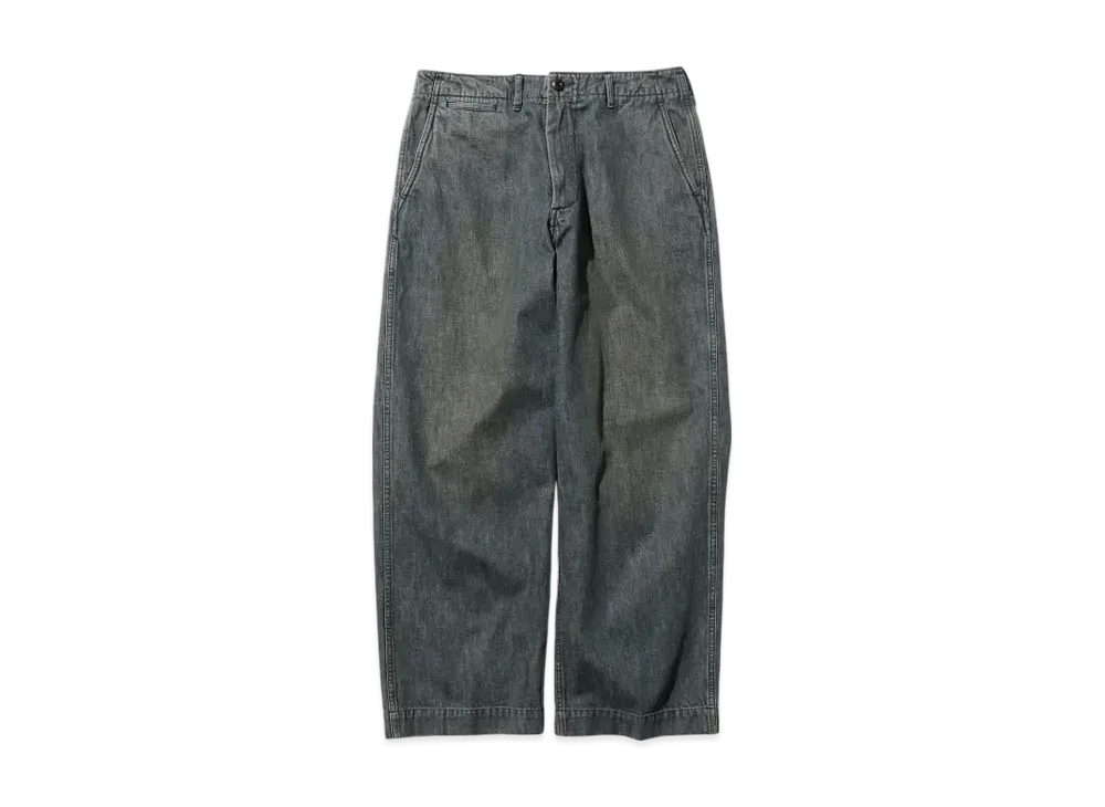 BEAMS MIL Trousers Denim Double Dye "O/W"