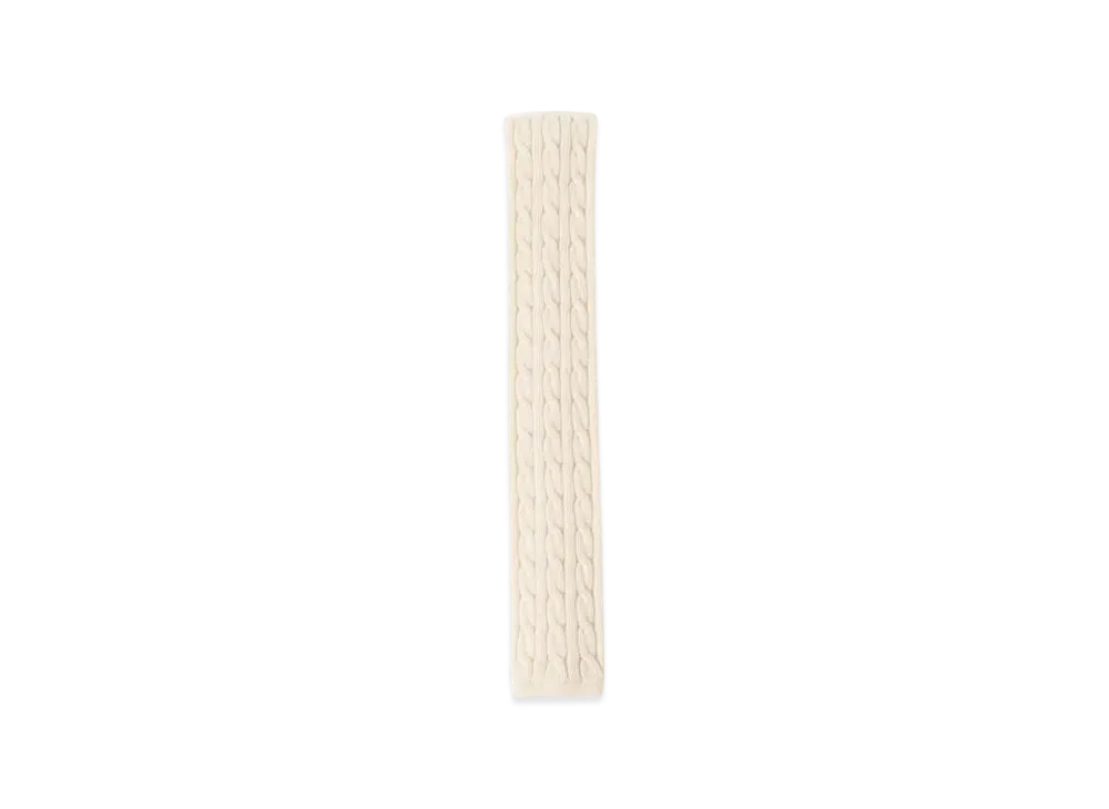 BEAMS Wool Knit Tie Cable "White"