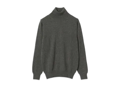 BEAMS Gim10 Gauge Cashmere Turtleneck "Chacoal"