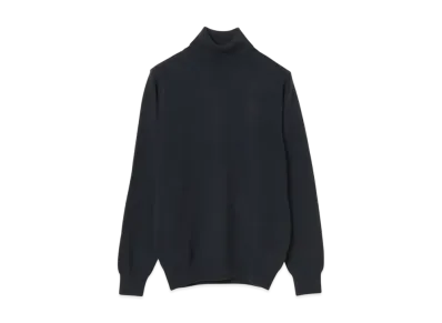 BEAMS Gim10 Gauge Cashmere Turtleneck "Navy"