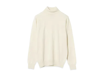 BEAMS Gim10 Gauge Cashmere Turtleneck "Kinari"