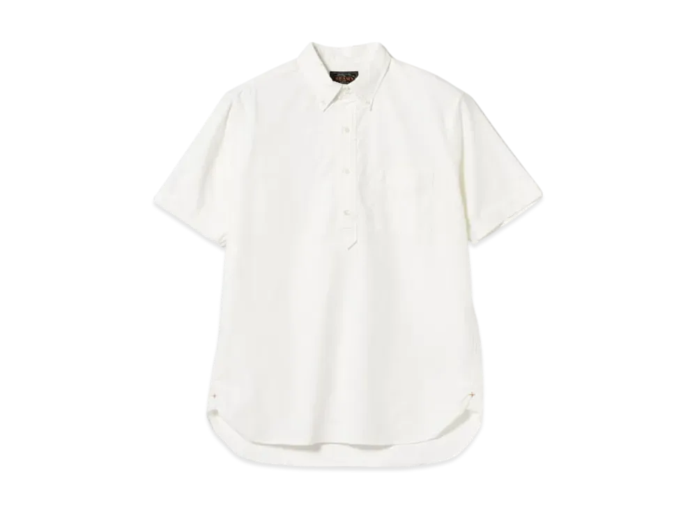 BEAMS B.D. Pullover Short Sleeve Oxford "White"