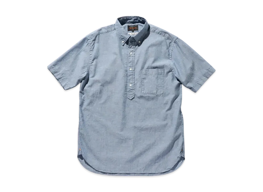 BEAMS B.D. Pullover Short Sleeve Chambray "Blue"