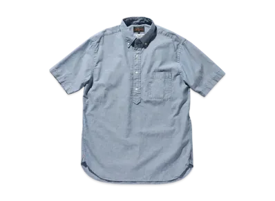 BEAMS B.D. Pullover Short Sleeve Chambray "Blue"