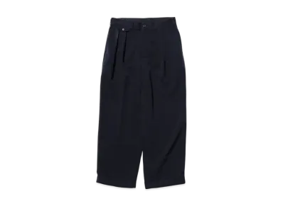 BEAMS 2 Pleats Trousers PE Twill "Navy"