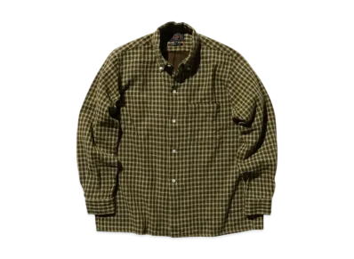 BEAMS Open B.D. Panama Check Double Face "Brown"
