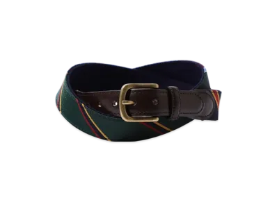 BEAMS Leather Tab Ribbon Belt "Panel"