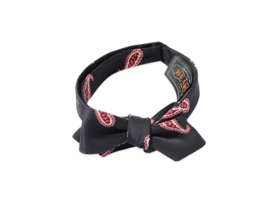 BEAMS Silk Bow Tie Paisley Print "DarkNavy"