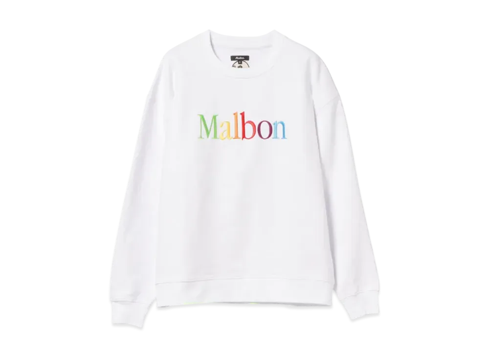 BEAMS x MALBON GOLF Exclusive Rainbow Sweatshirt "White"