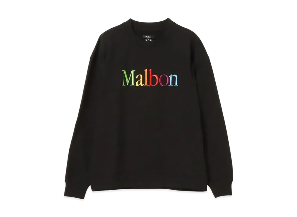 BEAMS x MALBON GOLF Exclusive Rainbow Sweatshirt "Black"