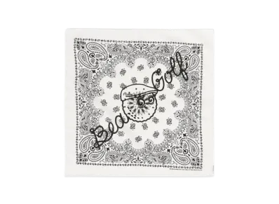 BEAMS x MALBON GOLF Exclusive Paisley Bandana "White"